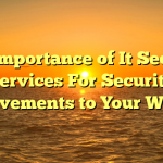 The Importance of It Security Services For Security Improvements to Your Website